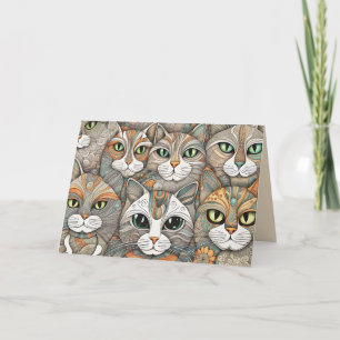 calming cats greeting card