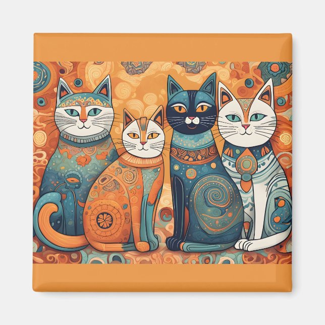 calming cats magnet (Front)
