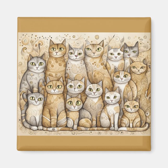 calming cats magnet (Front)