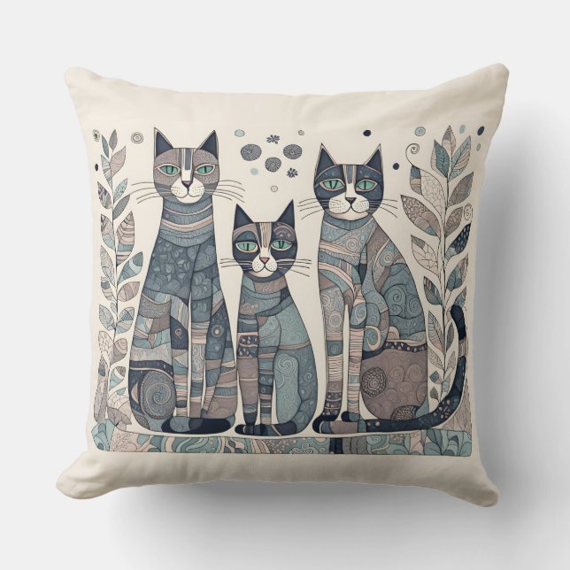 calming cats pillow (Front)