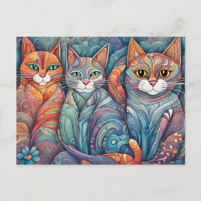 calming cats postcard (Front)