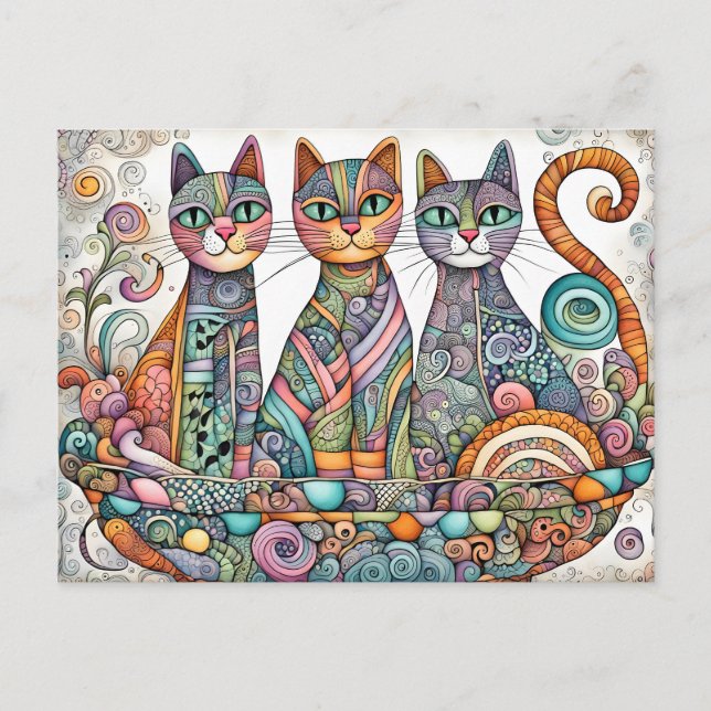 calming cats postcard (Front)