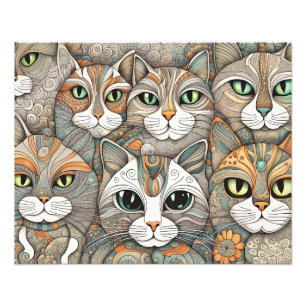 calming cats poster