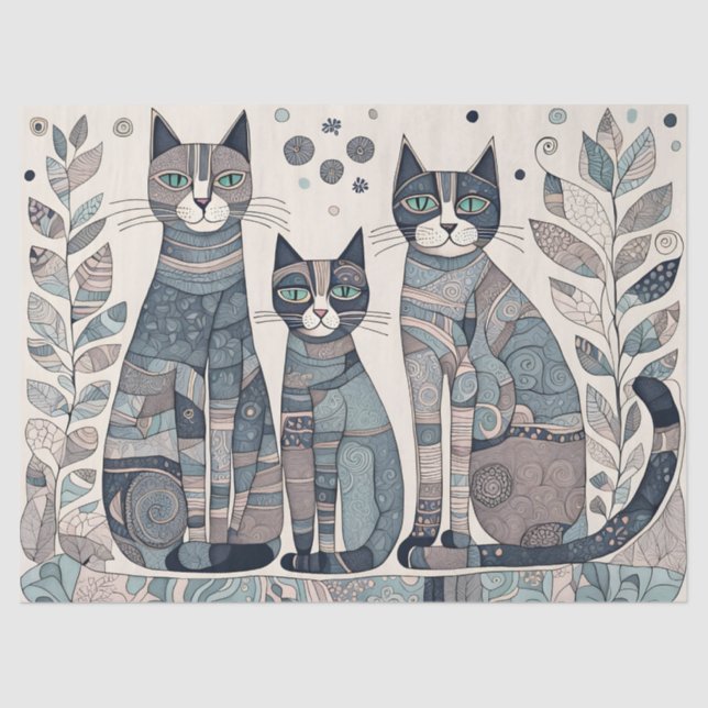 calming cats tissue paper (Front)