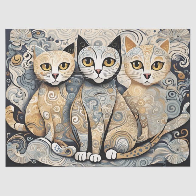 calming cats tissue paper (Front)