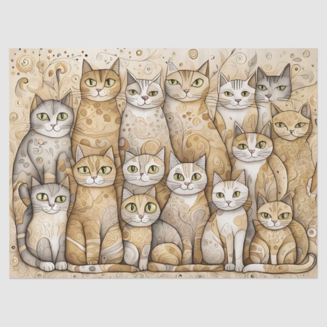 calming cats tissue paper (Front)