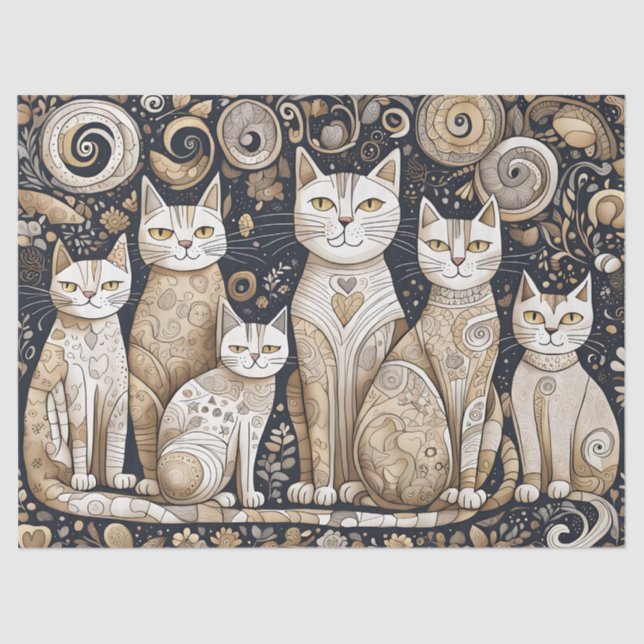 calming cats tissue paper (Front)