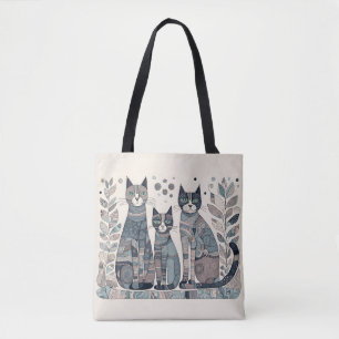 calming cats tote bag