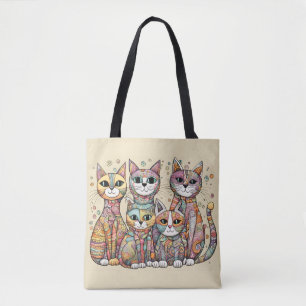 calming cats tote bag