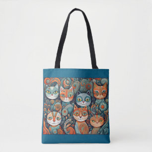 calming cats tote bag
