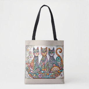 calming cats tote bag