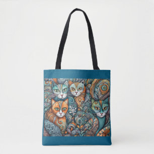 calming cats tote bag