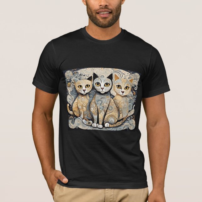 calming cats Tri-Blend Shirt (Front)