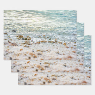 Calming Coastal Shore Gentle Waves Wrapping Paper Sheet