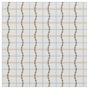 Calming geometric mosaic - blue taupe fabric