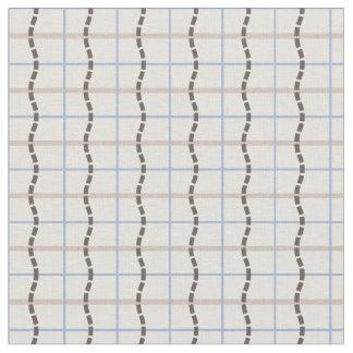 Calming geometric mosaic - blue taupe fabric