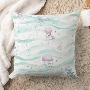 Calming Jellyfish Ocean Pattern Cushion