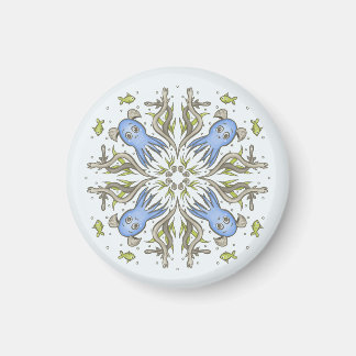 Calming Kawaii Octopus Kaleidoscope - Ocean Dreams Magnet
