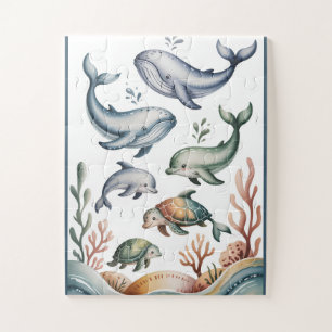 Calming Ocean Nursery Animal Puzzle