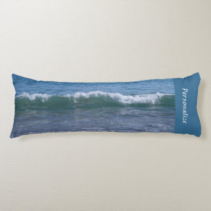 Calming Ocean Waves Tide Blue Personalised Bedding Body Cushion
