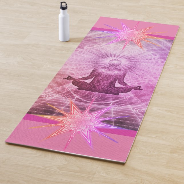 Calming Pink Namaste Zen Yoga Mat (In Situ)