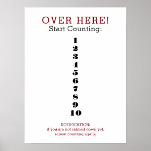 Calming therapy count to ten poster