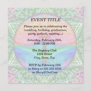 Calming Tree of Life in Rainbow Colours Invitation