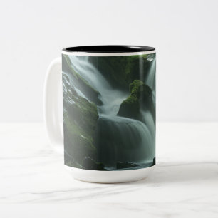 Calming Waterfall Two-Tone Coffee Mug