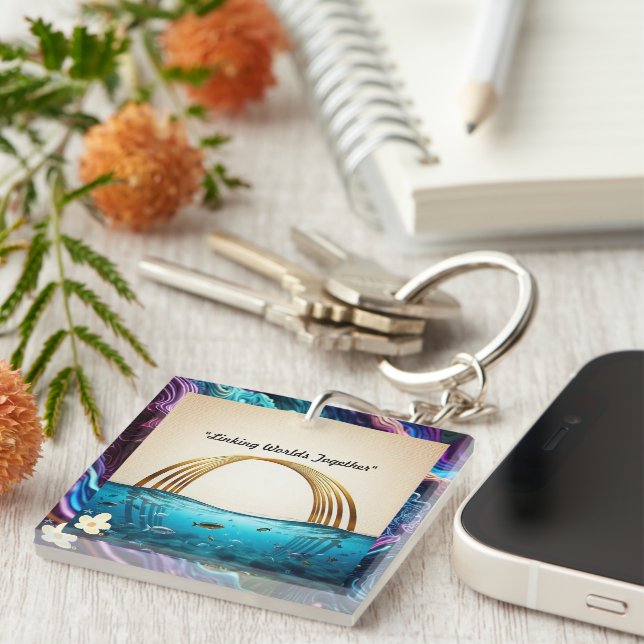 "Calming Waters Rise" Key Ring (Front Right)
