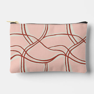 Calming waves tropical dusty pink girly accessory pouch