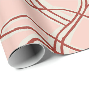 Calming waves tropical dusty pink girly wrapping paper