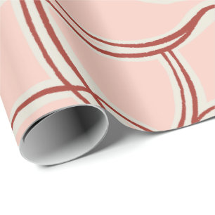 Calming waves tropical dusty pink wrapping paper