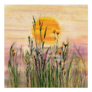 Calmness Field Sun Poster
