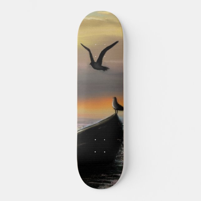 Calmness - Watercolor Skateboard (Front)