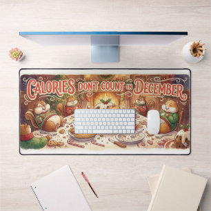 “Calories Don’t Count in December” Office Desk Mat