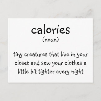 calories postcard