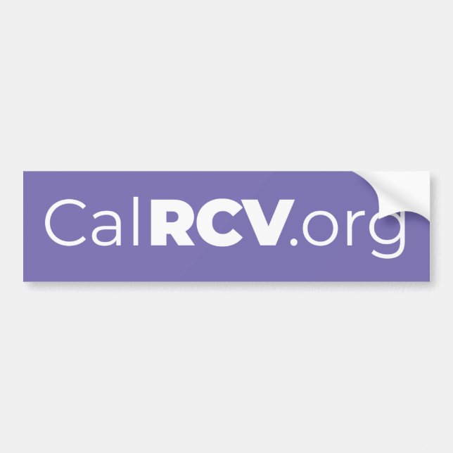 CalRCV.org Bumper Sticker (Front)