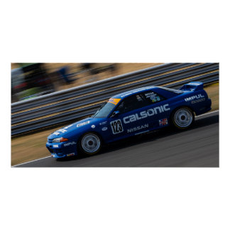 Calsonic Nissan Skyline GT-R R32 Race car Poster
