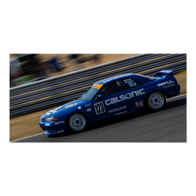 Calsonic Nissan Skyline GT-R R32 Race car Poster (Front)