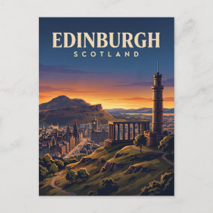 Calton Hill Scotland Postcard