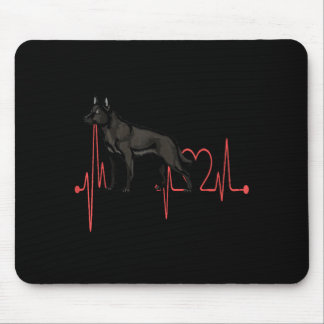 Calupoh Dog Heartbeat Ekg Funny Mexican Wolf-Dog Mouse Mat