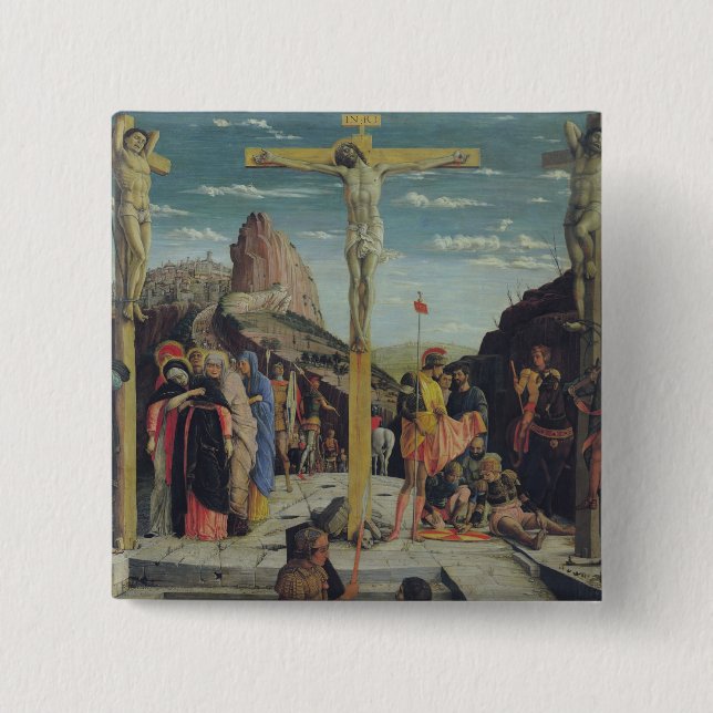 Calvary, central predella panel 15 cm square badge (Front)
