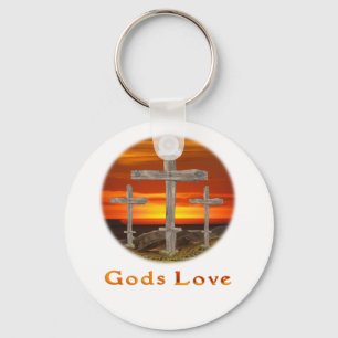 Calvary christian art key ring
