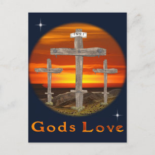 Calvary christian art poster postcard
