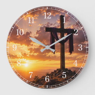 Calvary Cross Wall Clock — Inspirational Design