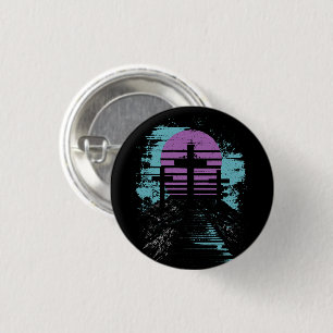 Calvary Golgotha it is finished Modern Christian 3 Cm Round Badge