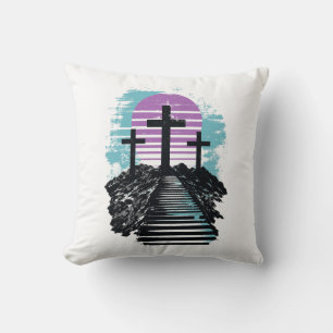 Calvary Golgotha it is finished Modern Christian Cushion