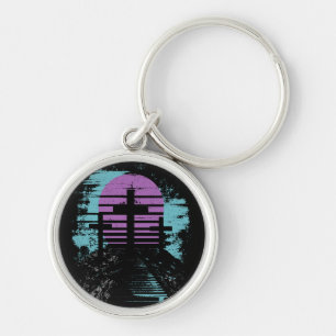 Calvary Golgotha it is finished Modern Christian Key Ring