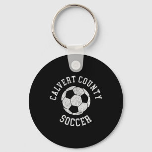 Calvert County Soccer Retro Distressed 90's Vintag Key Ring