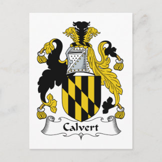 Calvert Family Crest Postcard